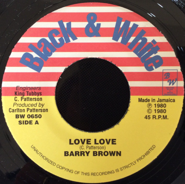 Barry Brown : Love Love | Single / 7inch / 45T  |  Oldies / Classics
