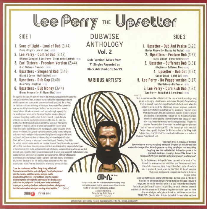 Lee Perry : The Black Emperor Vol 2 (Dubwise) | LP / 33T  |  Oldies / Classics