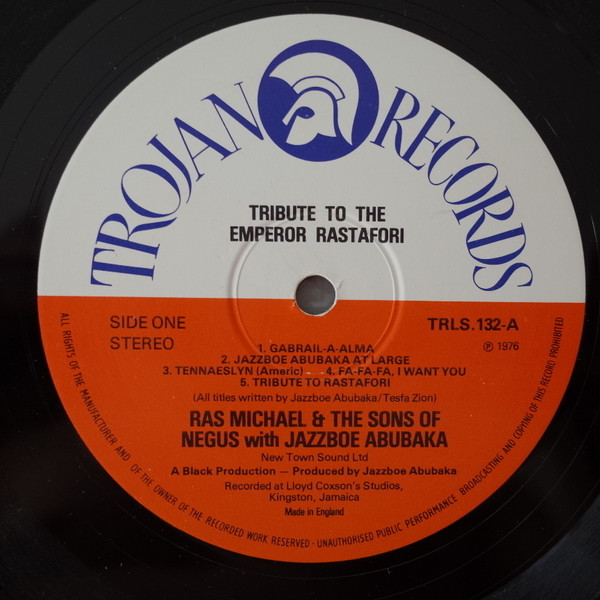 Ras Michael & The Sons Of Negus with Jazzboe Abubaka : Tribute To The Emperor | LP / 33T  |  Oldies / Classics