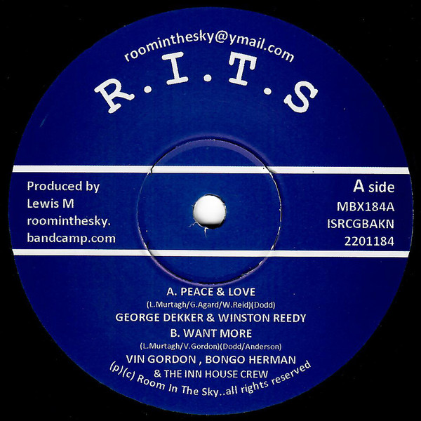 George Dekker & Winston Reedy : Peace & Love | Single / 7inch / 45T  |  UK