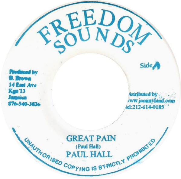Paul Hall : Great Pain | Single / 7inch / 45T  |  Oldies / Classics