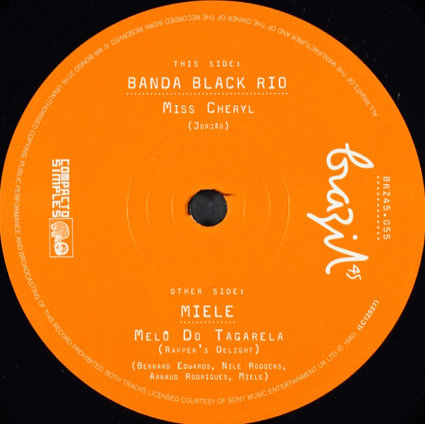 Banda Black Rio : Miele | Single / 7inch / 45T  |  Afro / Funk / Latin
