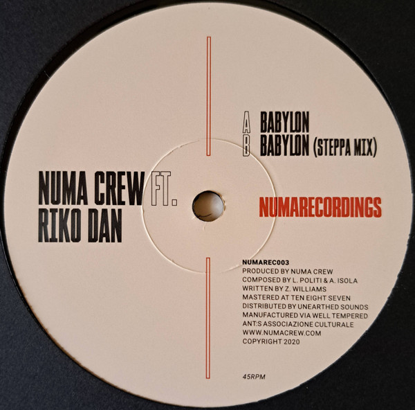 Numa Crew Ft. Riko Dan : Babylon Numa Crew Ft. Riko Dan : Babylon | Maxis / 12inch / 10inch | Jungle / Dubstep