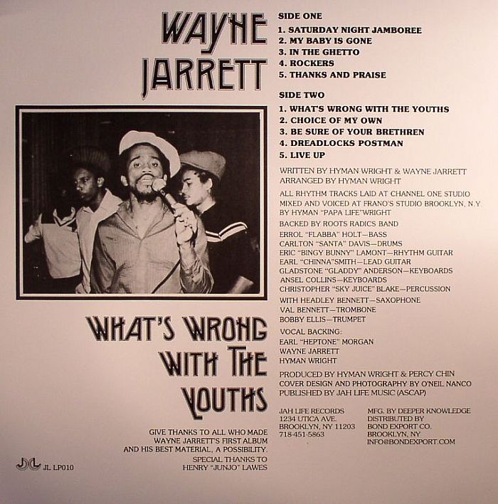 Wayne Jarrett : What's Wrong With The Youths Wayne Jarrett : What's Wrong With The Youths | LP / 33T | Oldies / Classics