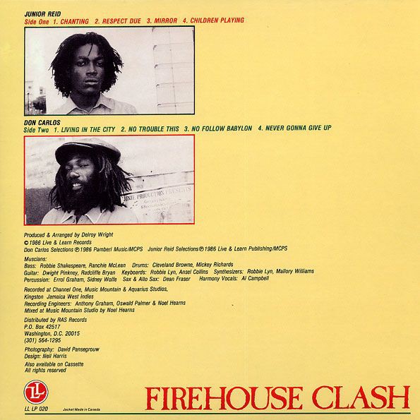 Junior Reid & Don Carlos : Firehouse Clash Junior Reid & Don Carlos : Firehouse Clash | LP / 33T | Oldies / Classics