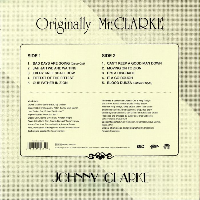 Johnny Clarke : Originally Mr Clarke Johnny Clarke : Originally Mr Clarke | LP / 33T | Oldies / Classics